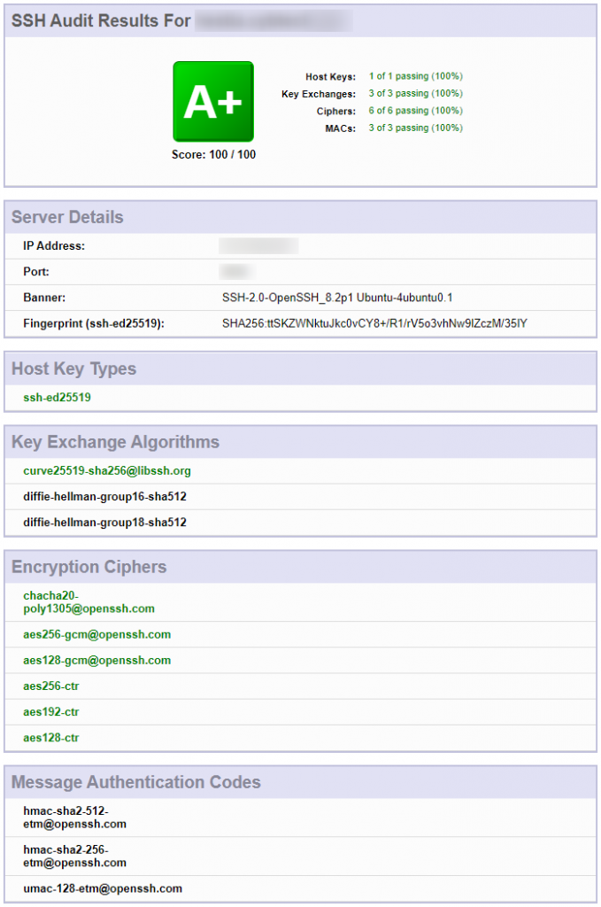 test securisation serveur SSH