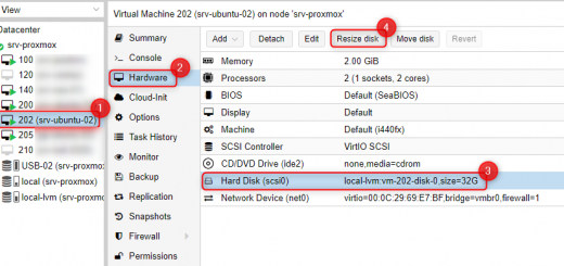 Proxmox - redimensionner VM